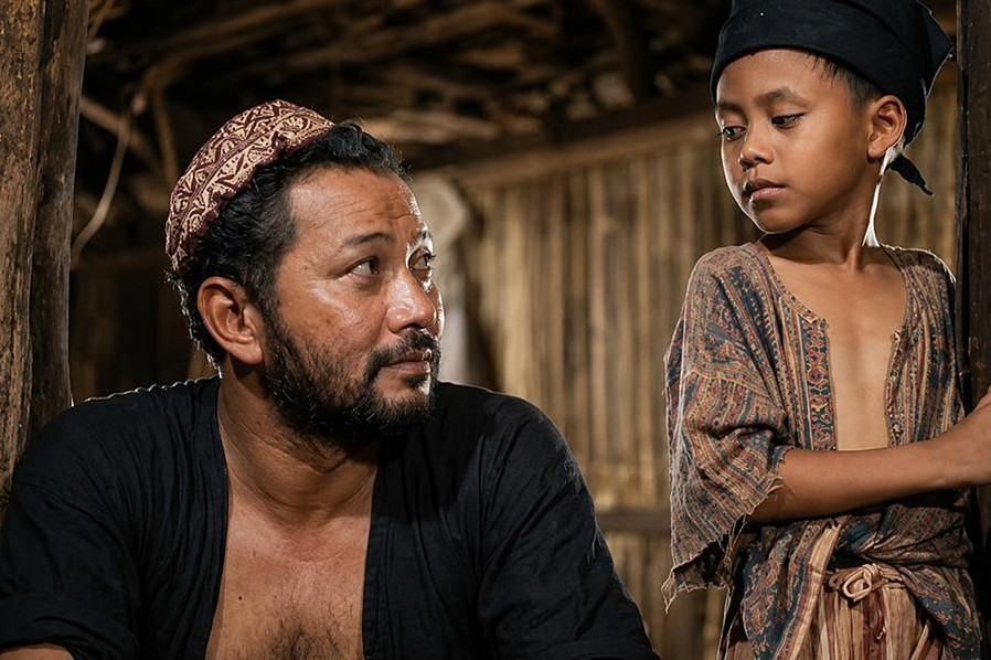 P. Ramlee and Bad Latiff in Nujum Pak Belalang