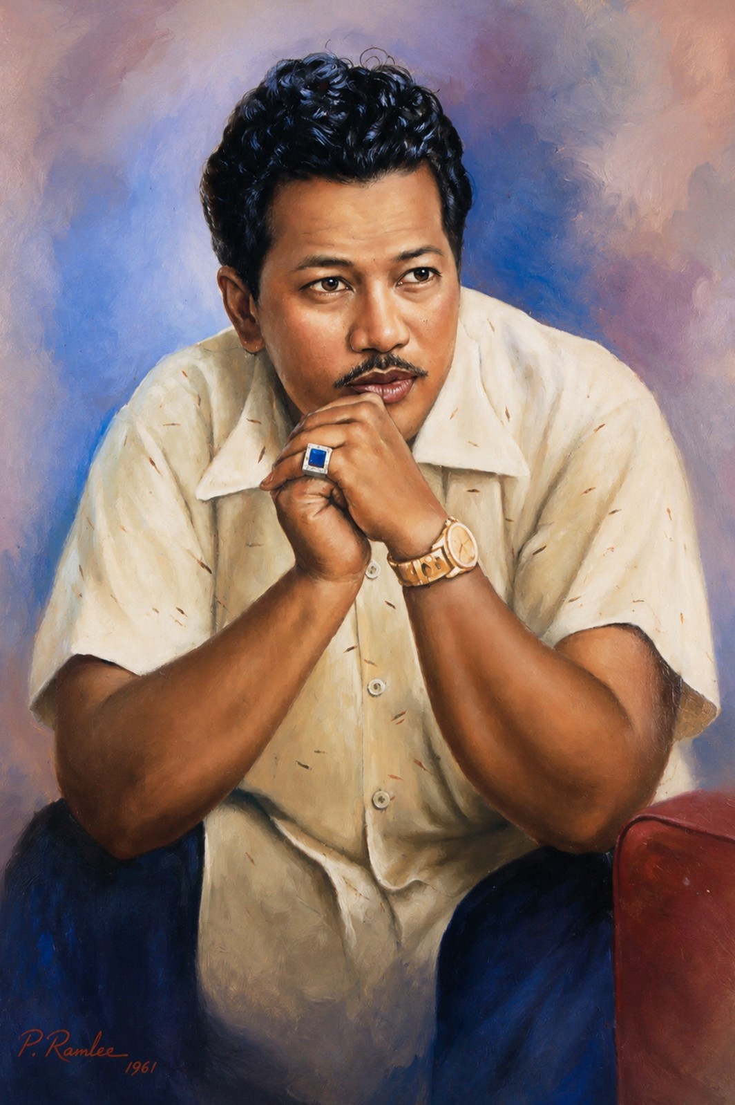 Oil portrait of P. Ramlee, 1961