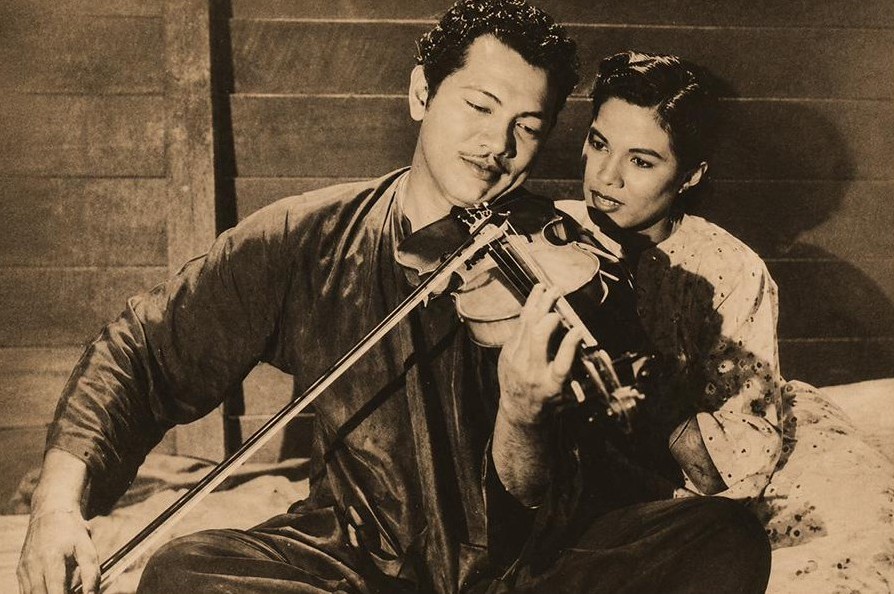 P. Ramlee with his violin